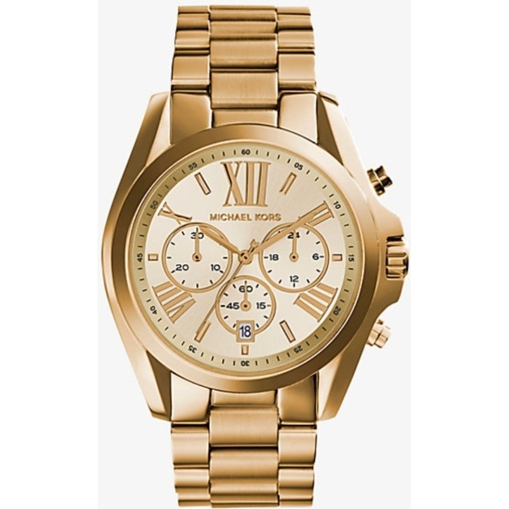 Michael Kors Runaway Gold Tone Chronograph Roman Numeral Dial Quartz Watch